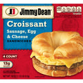 Jimmy Dean Sausage Egg and Cheese Croissant Breakfast Sandwiches 4 Count 18 oz