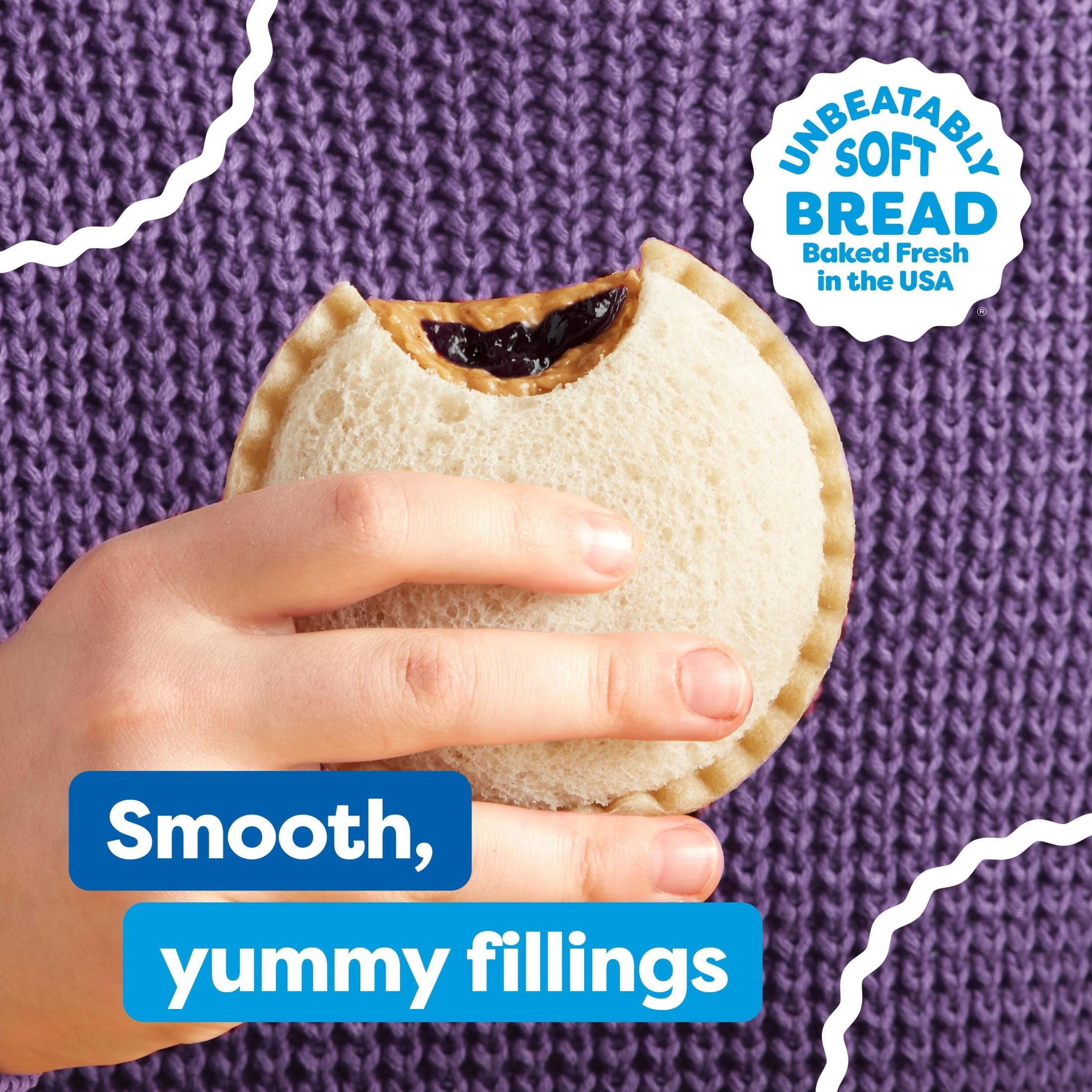 Smucker's Uncrustables Peanut Butter & Blackberry Spread Sandwiches Frozen 8 Oz
