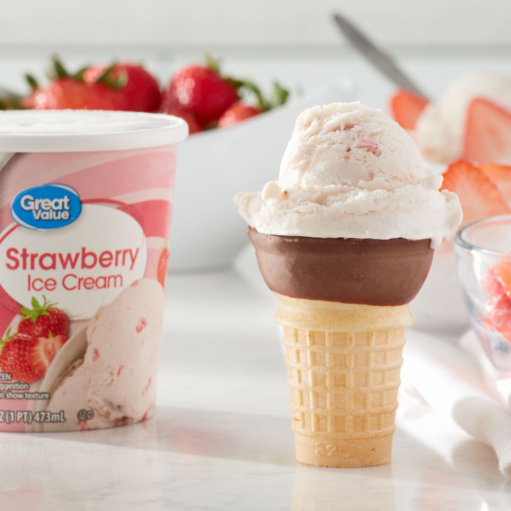 Great Value Strawberry Ice Cream 16 Fl Oz