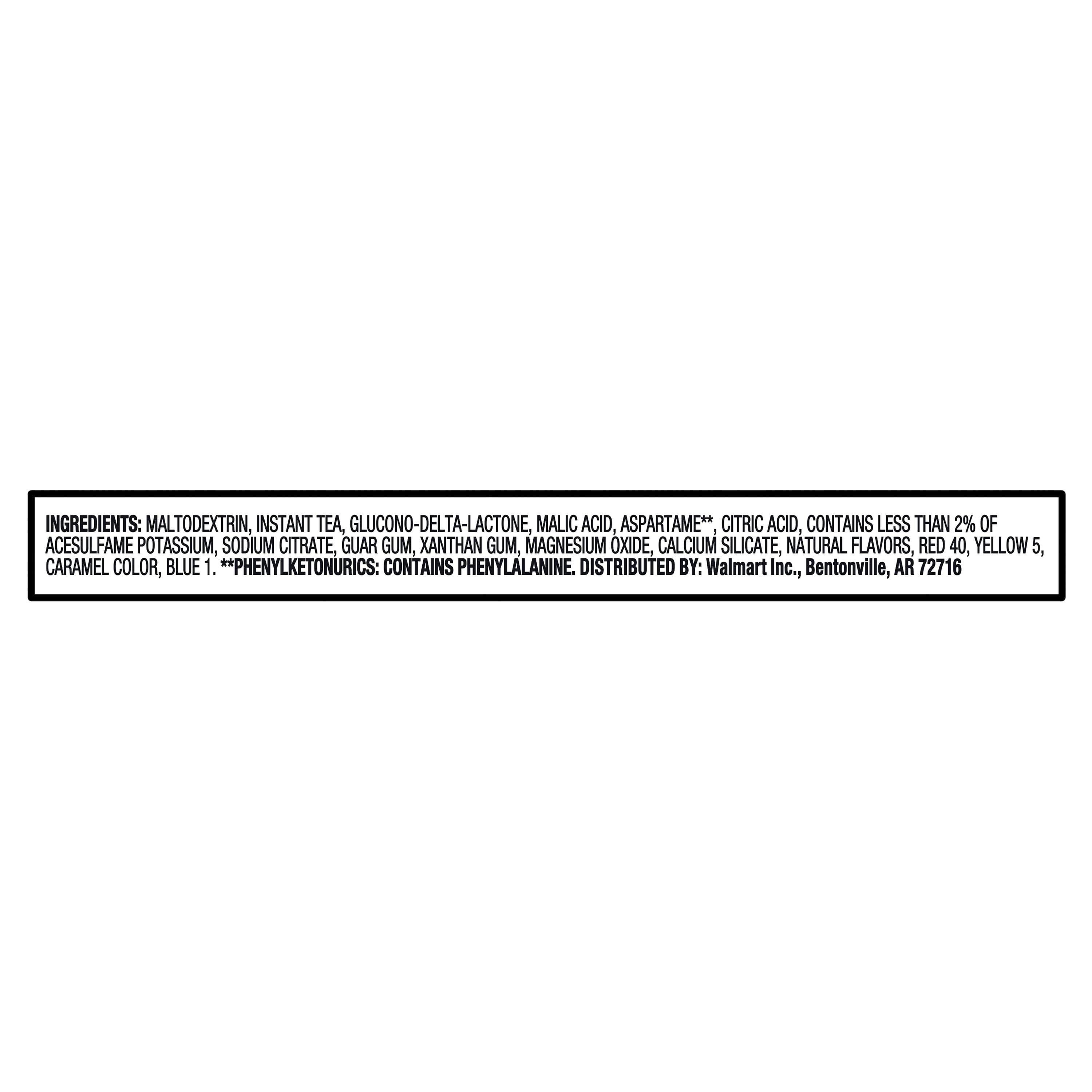 Great Value Sweet Tea Naturally Caffeinated Instant Iced Tea Mix 0.09 oz 10 Count