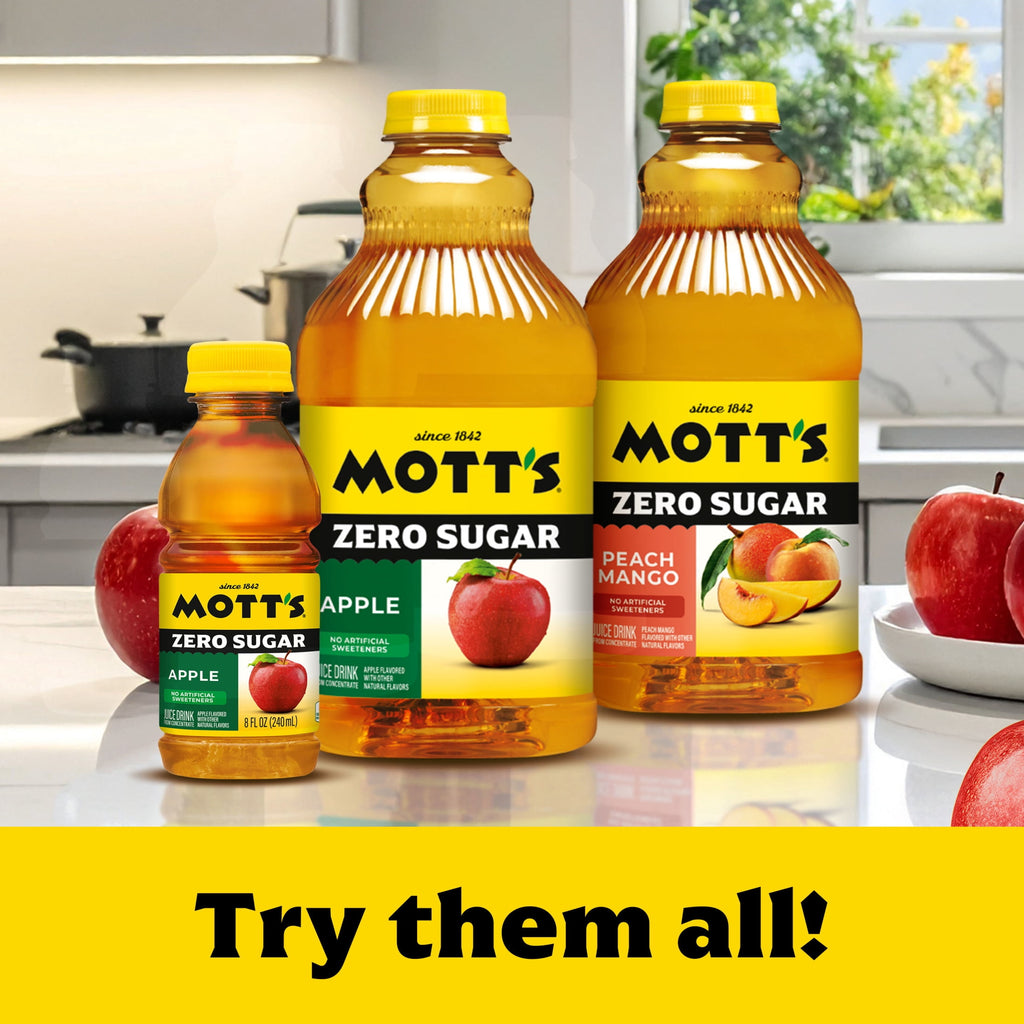 Mott's Zero Sugar Apple Juice Drink Pulp-Free 64 fl oz Bottle