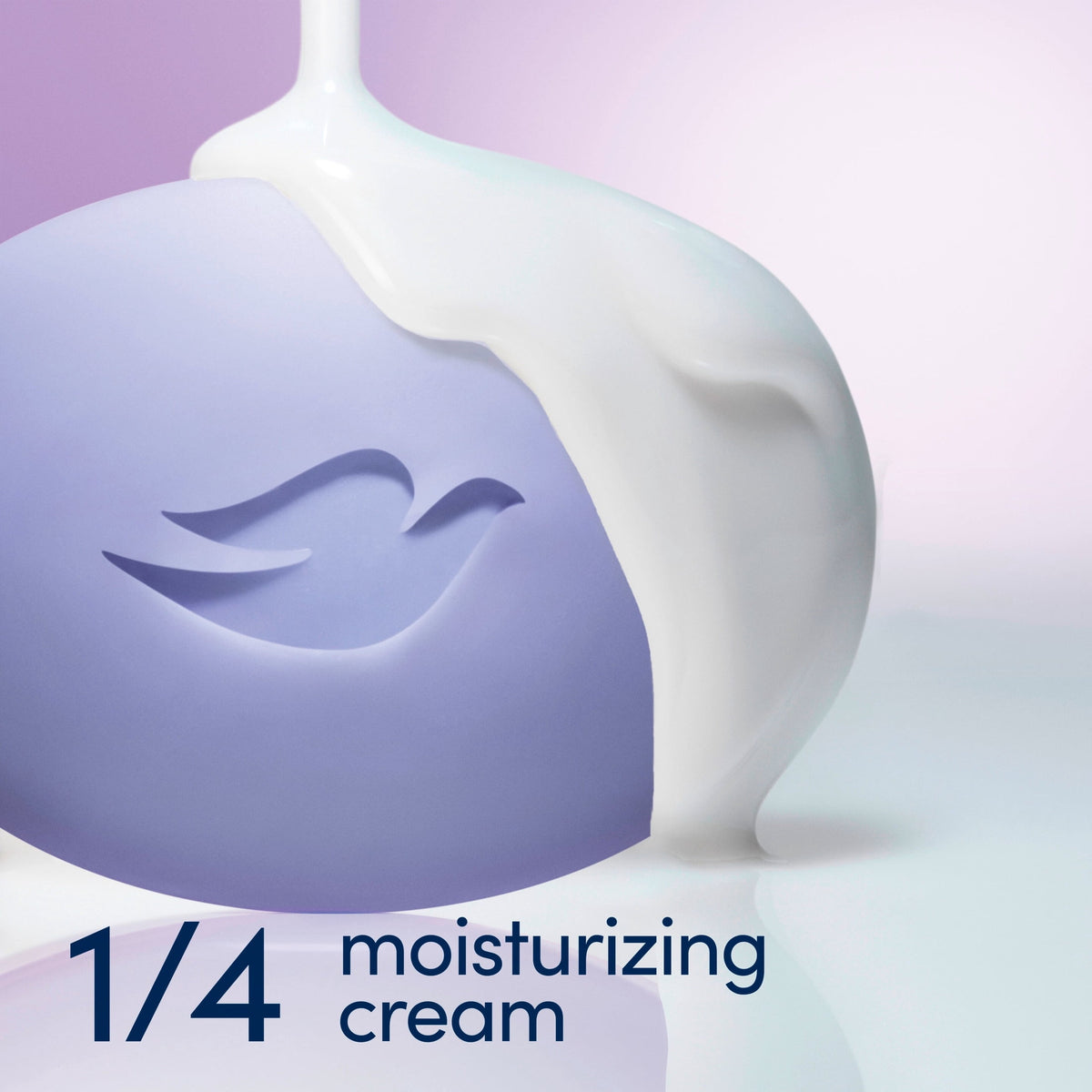Dove Anti-Stress Beauty Bar Soap Blue Chamomile & Oat Milk Moisturizing Cleanser 3.75 oz 4 Bars
