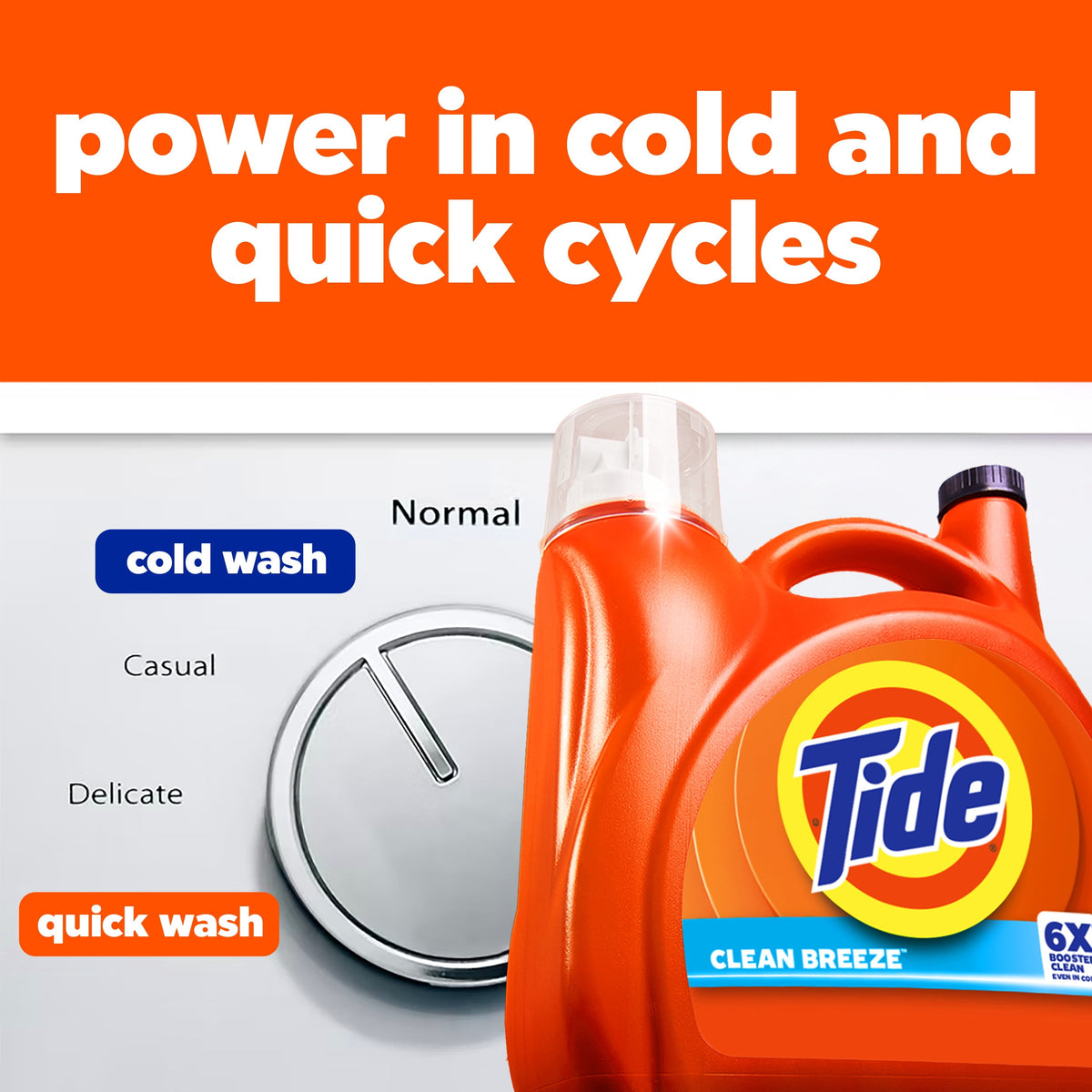 Tide Liquid Laundry Detergent Clean Breeze Scent 125 fl oz 100 Loads