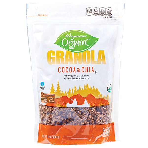 Wegmans Organic Cocoa & Chia Granola 12 oz