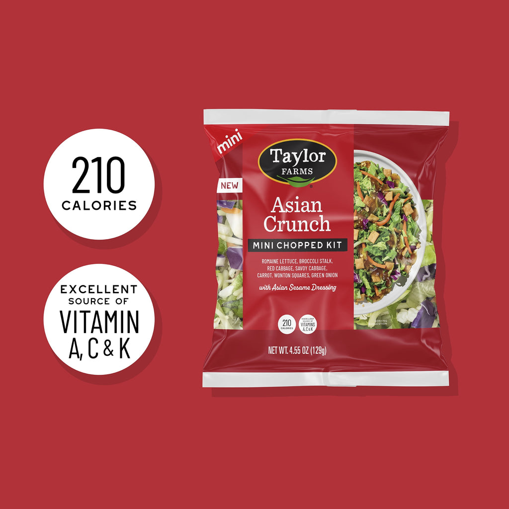 Taylor Farms Asian Crunch Mini Chopped Salad Kit 4.55 Oz Bag