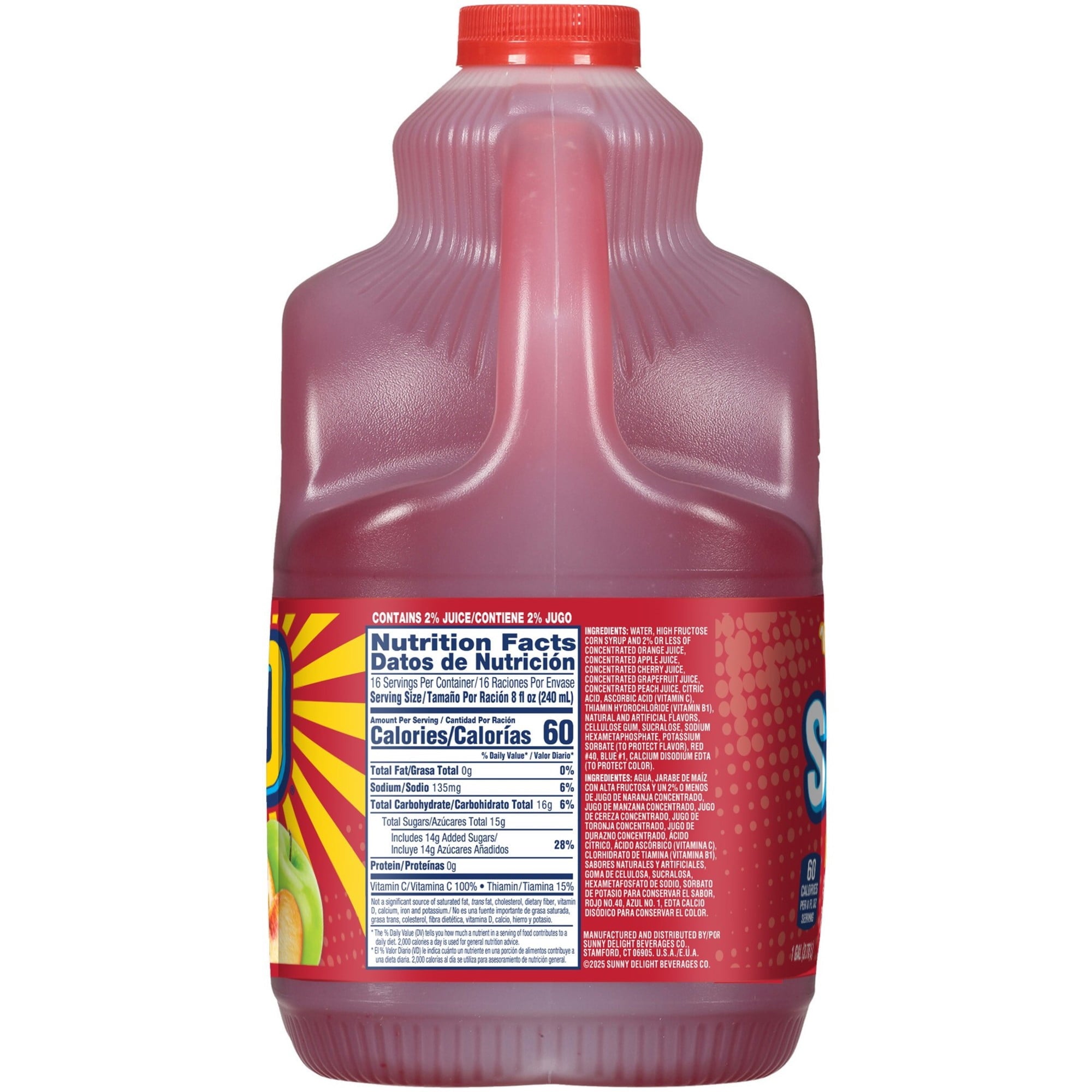 SunnyD Fruit Punch Juice Drink 1 Gallon Bottle