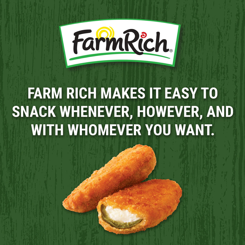 Farm Rich Breaded Jalapeno Peppers Stuffed with Cream Cheese Frozen 17 Oz