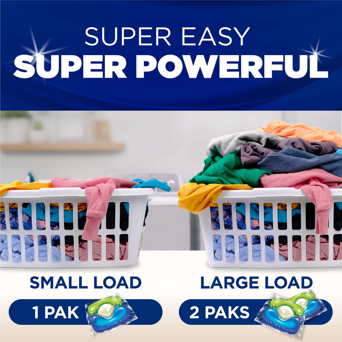 ARM & HAMMER Plus OxiClean 5-in-1 Laundry Detergent Power Paks Fresh Scent 72 Count