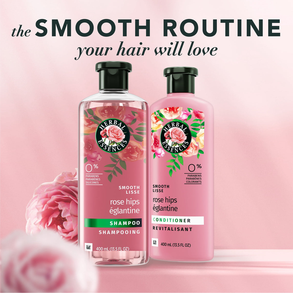 Herbal Essences Smooth Collection Rose Hips Shampoo & Conditioner Set 13.5 fl oz Each