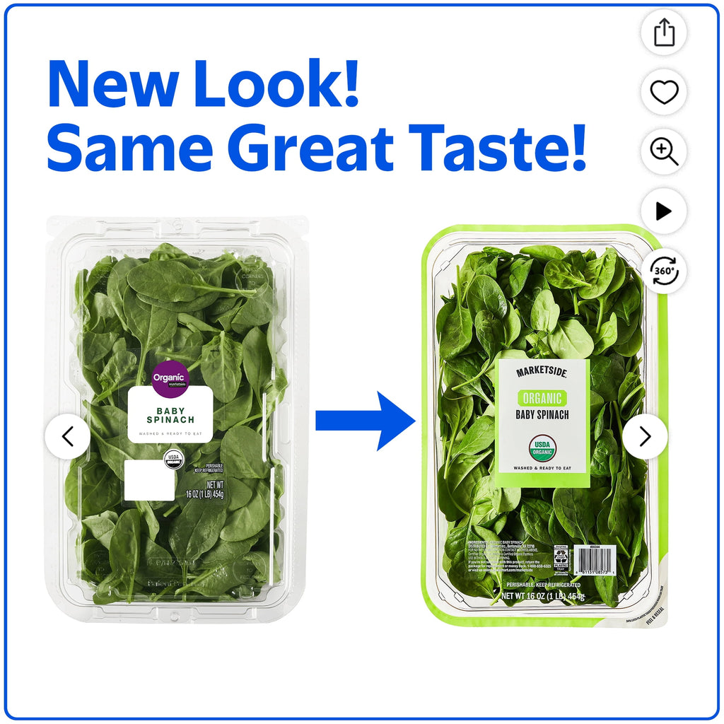Organic Baby Spinach 16 Oz Bag