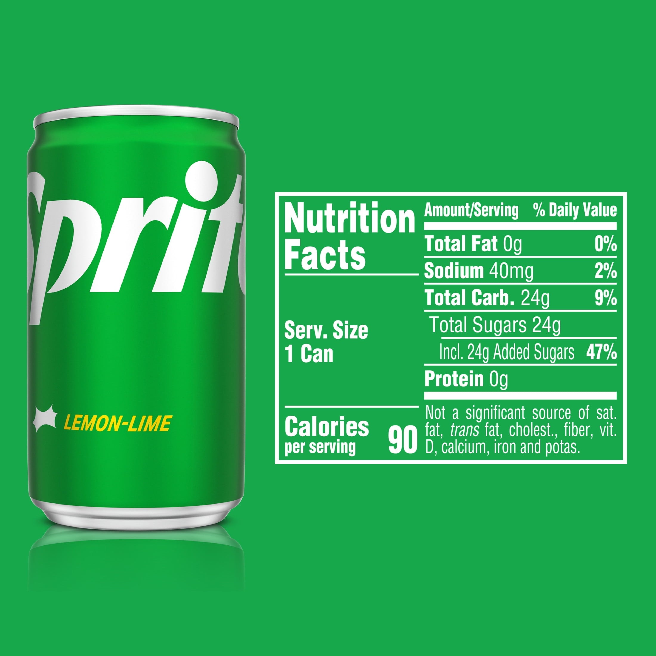 Sprite Lemon-Lime Caffeine Free Soda Pop Fridge Pack Mini Cans 7.5 Fl Oz 10 Pack
