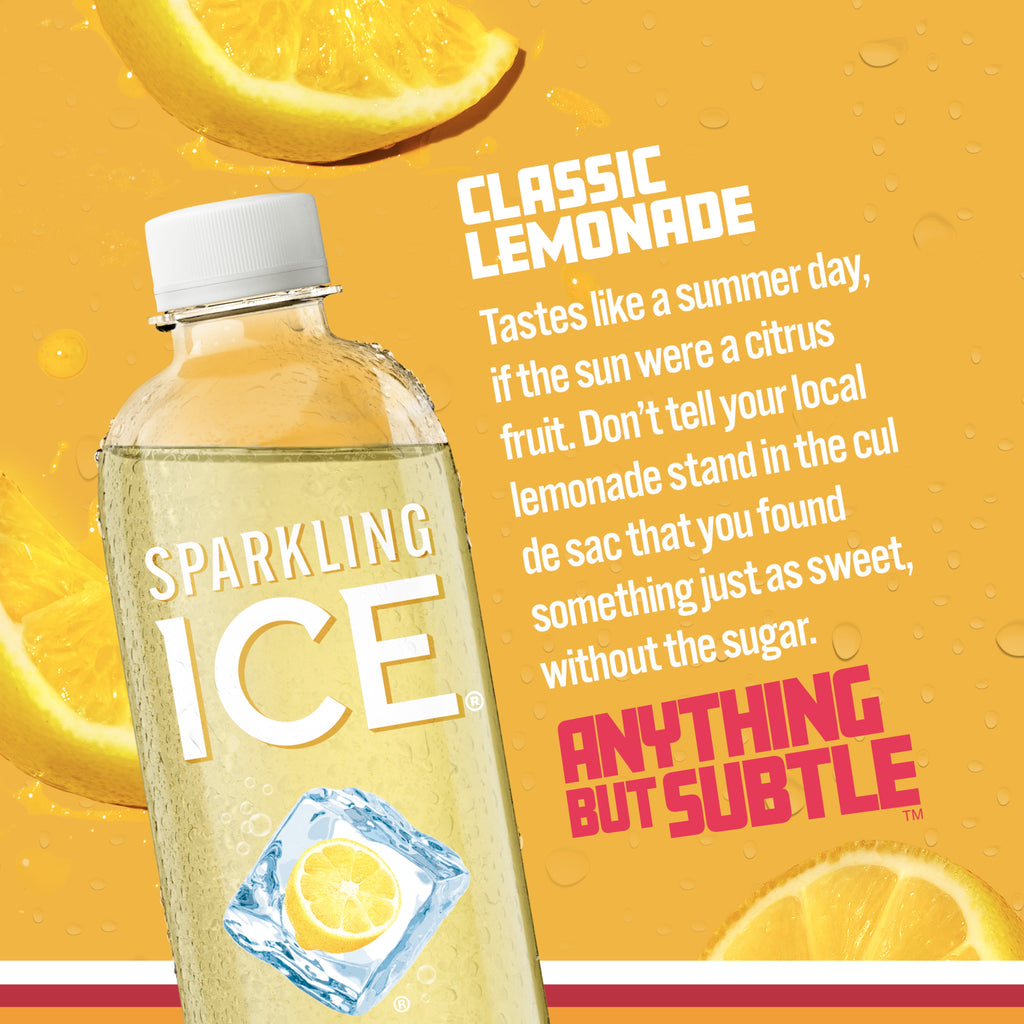 Sparkling Ice Naturally Flavored Sparkling Water Classic Lemonade 17 fl oz