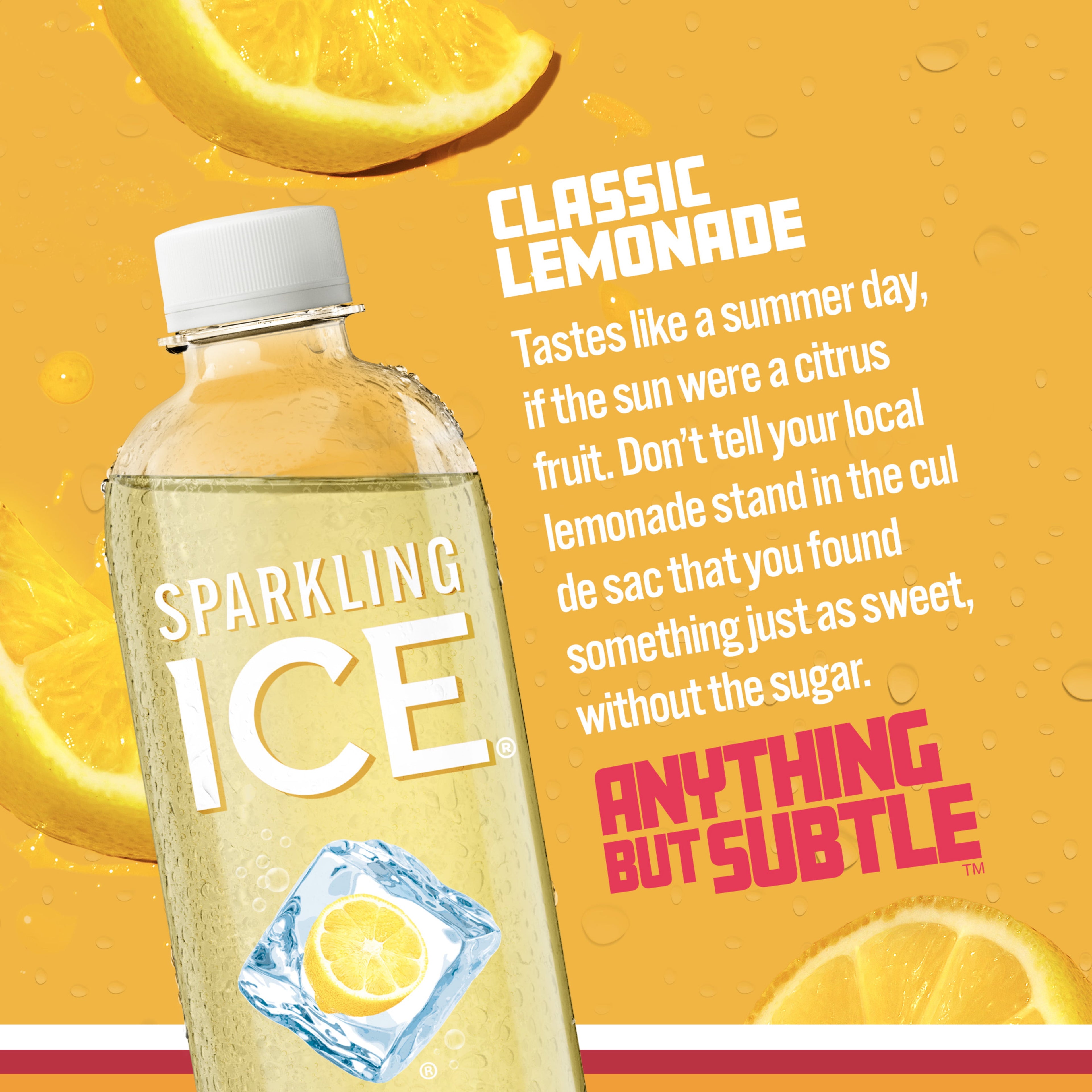 Sparkling Ice Naturally Flavored Sparkling Water Classic Lemonade 17 fl oz