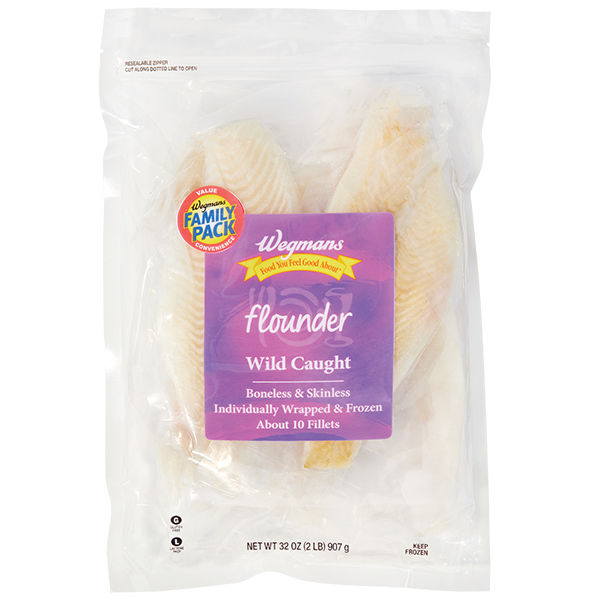 Wegmans Frozen Wild Caught Flounder Fillets Family Pack 32 Oz