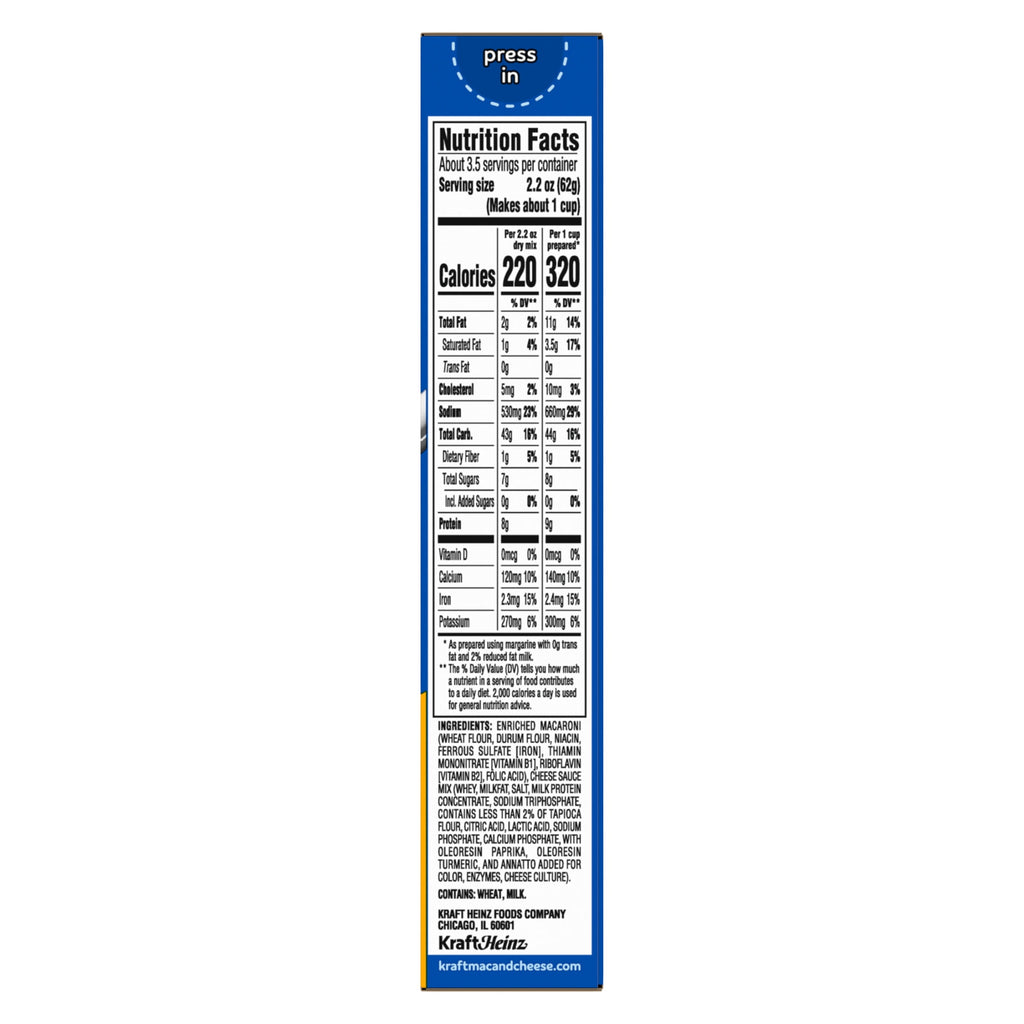 Kraft Original Macaroni And Cheese Dinner 7.25 Oz