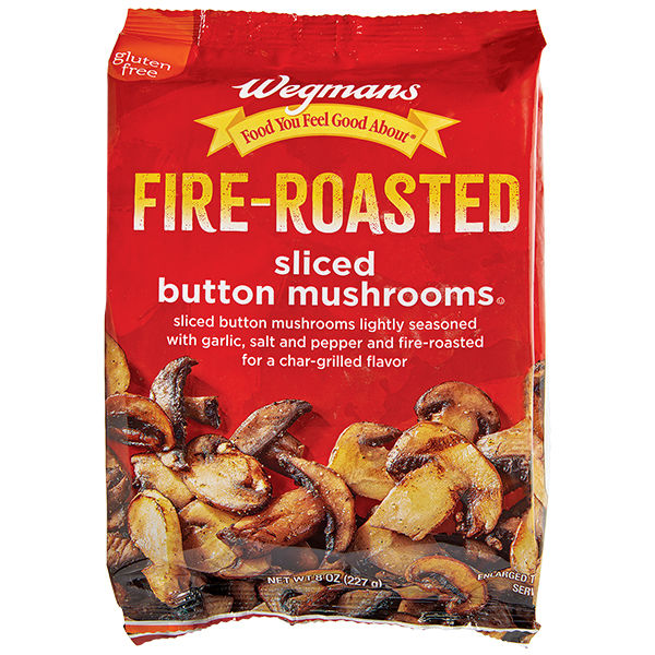 Wegmans Fire Roasted Sliced Button Mushrooms 8 Oz