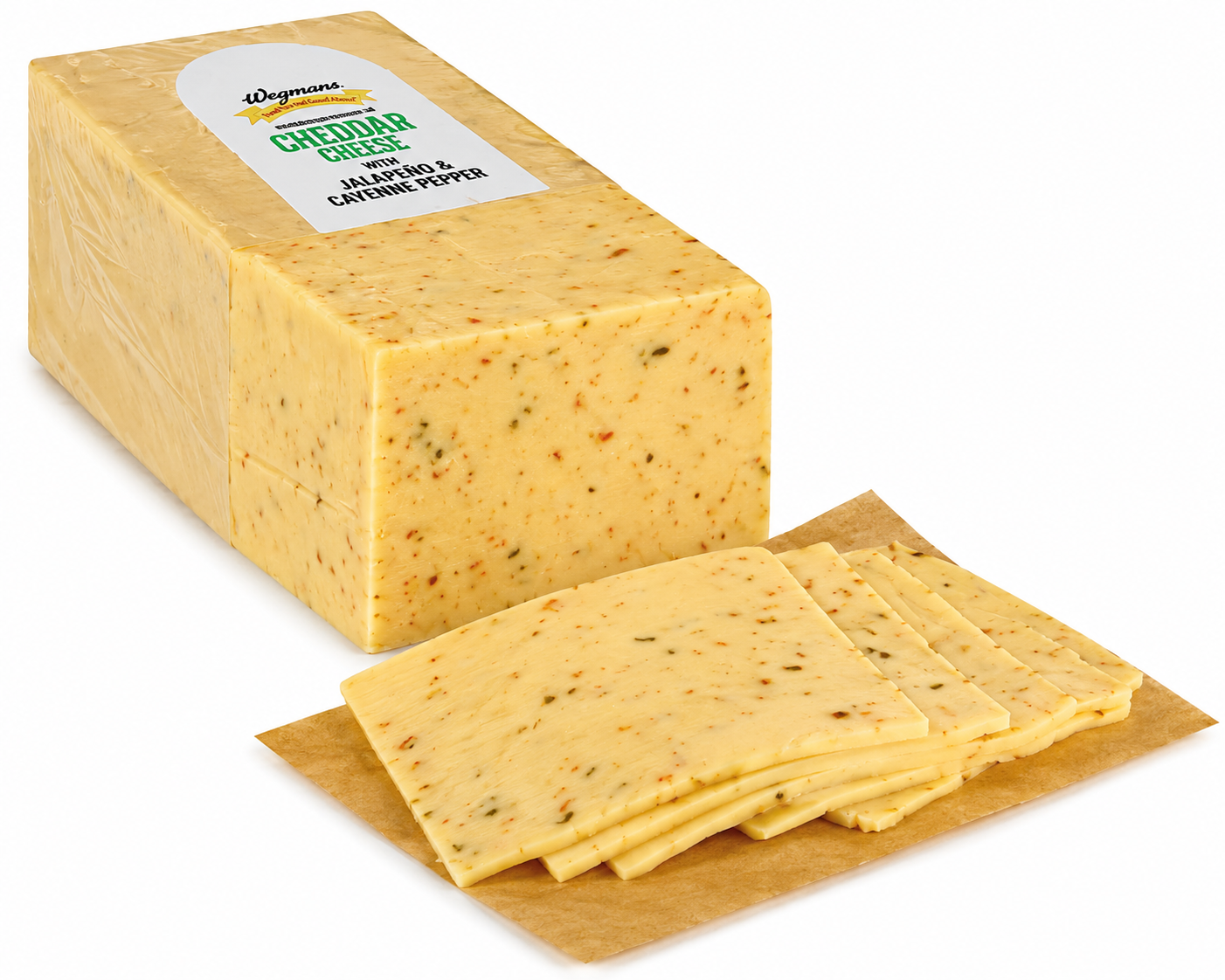 🧀 Wegmans Cheddar Cheese with Jalapeño & Cayenne Pepper-Sold by weight