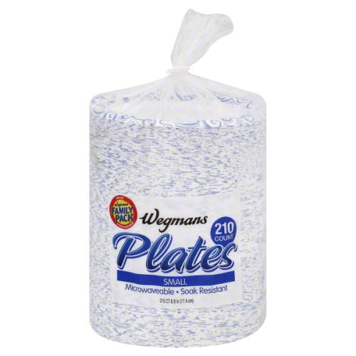 Wegmans Paper Plates Small 6.8 Inch 210 Count Family Pack