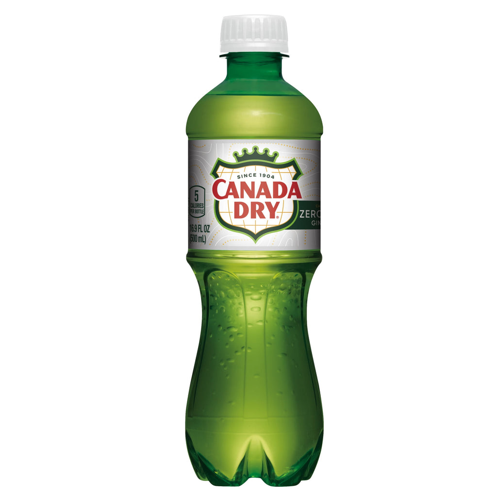 Canada Dry Caffeine Free Zero Sugar Ginger Ale Soda Pop Bottles 16.9 Fl Oz 6 Pack