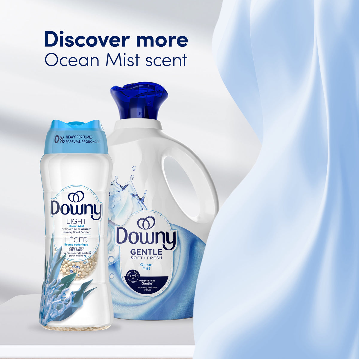 Downy Gentle Soft + Fresh Liquid Fabric Softener Ocean Mist Scent 93 fl oz 138 Loads