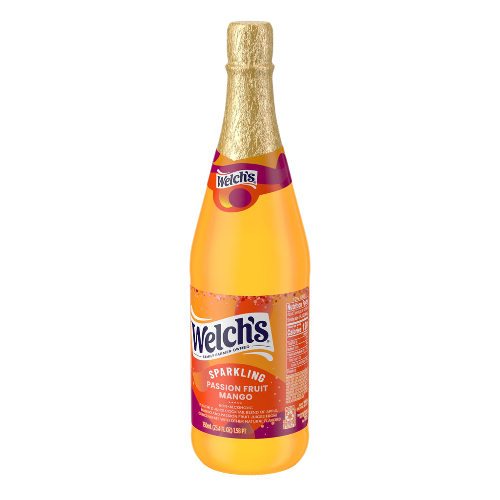 Welch's Passion Fruit Mango Sparkling Juice Cocktail 25.4 fl oz Bottle