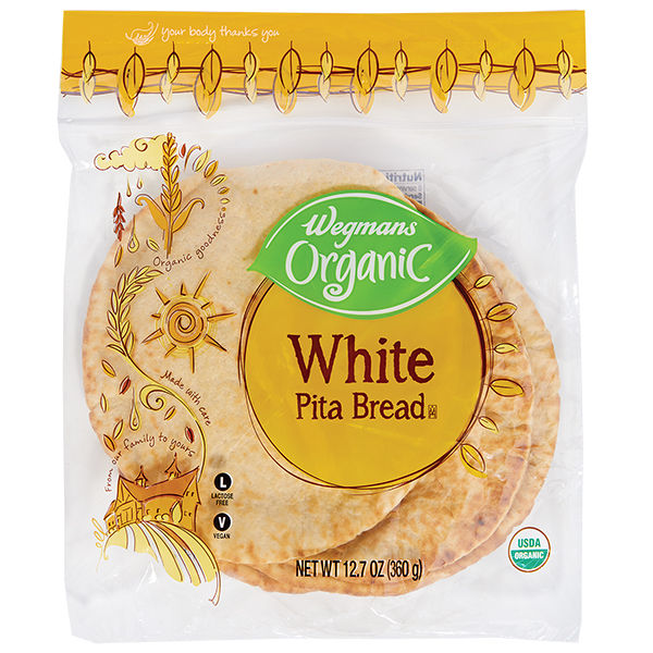 Wegmans Organic White Pita Bread 12.7 oz