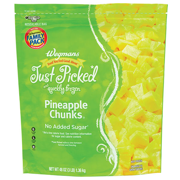 Wegmans Frozen Pineapple Chunks Family Pack 48 Oz