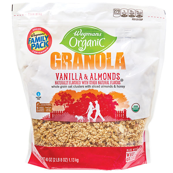 Wegmans Organic Vanilla & Almonds Granola 40 oz
