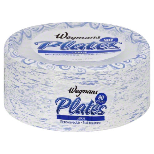 Wegmans Paper Plates Large 10 Inch 25 Count