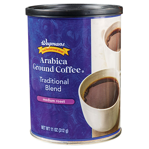 Wegmans Arabica Ground Coffee Traditional Blend Medium Roast 11 oz