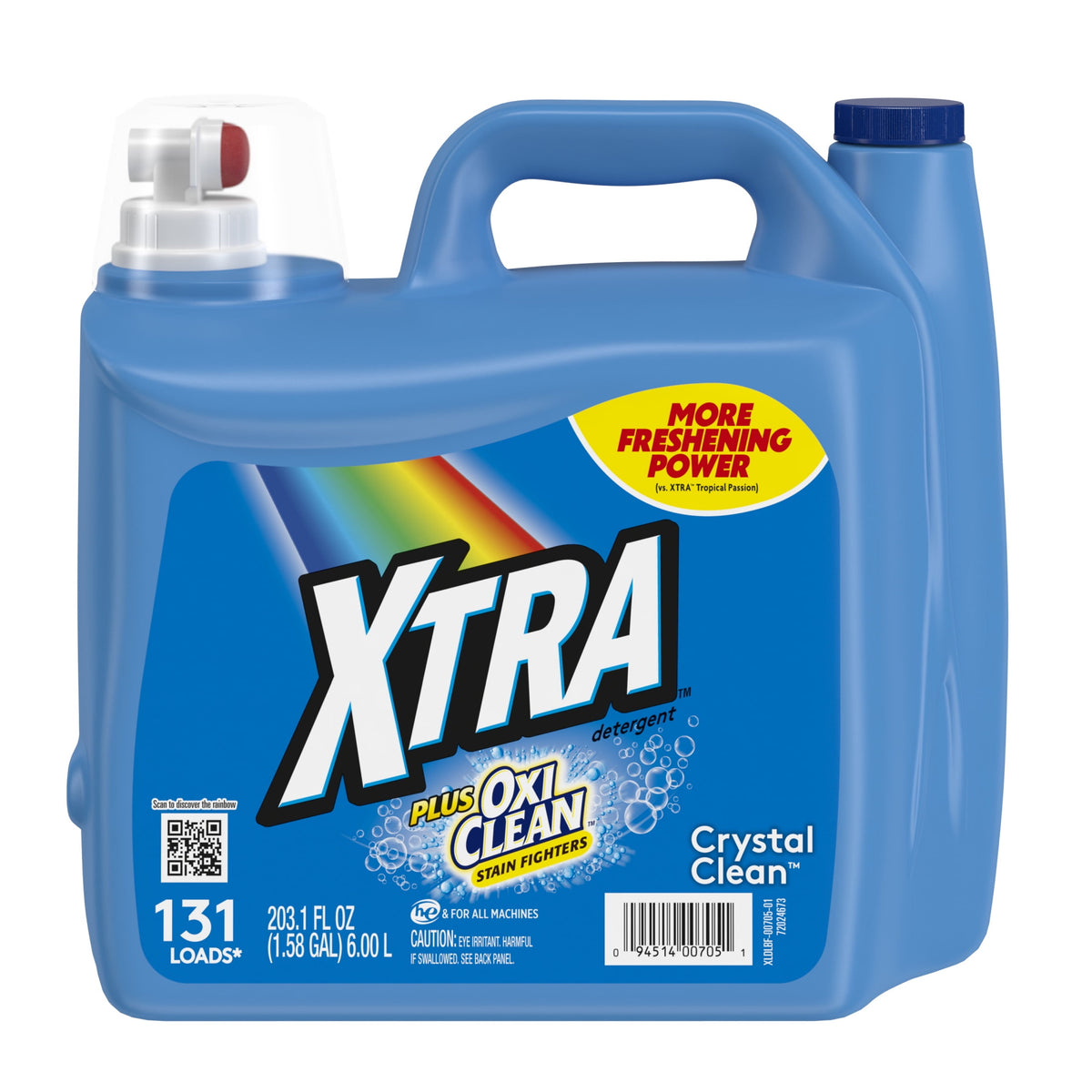 Xtra Plus OxiClean Crystal Clean Liquid Laundry Detergent 203.1 fl oz 131 Loads