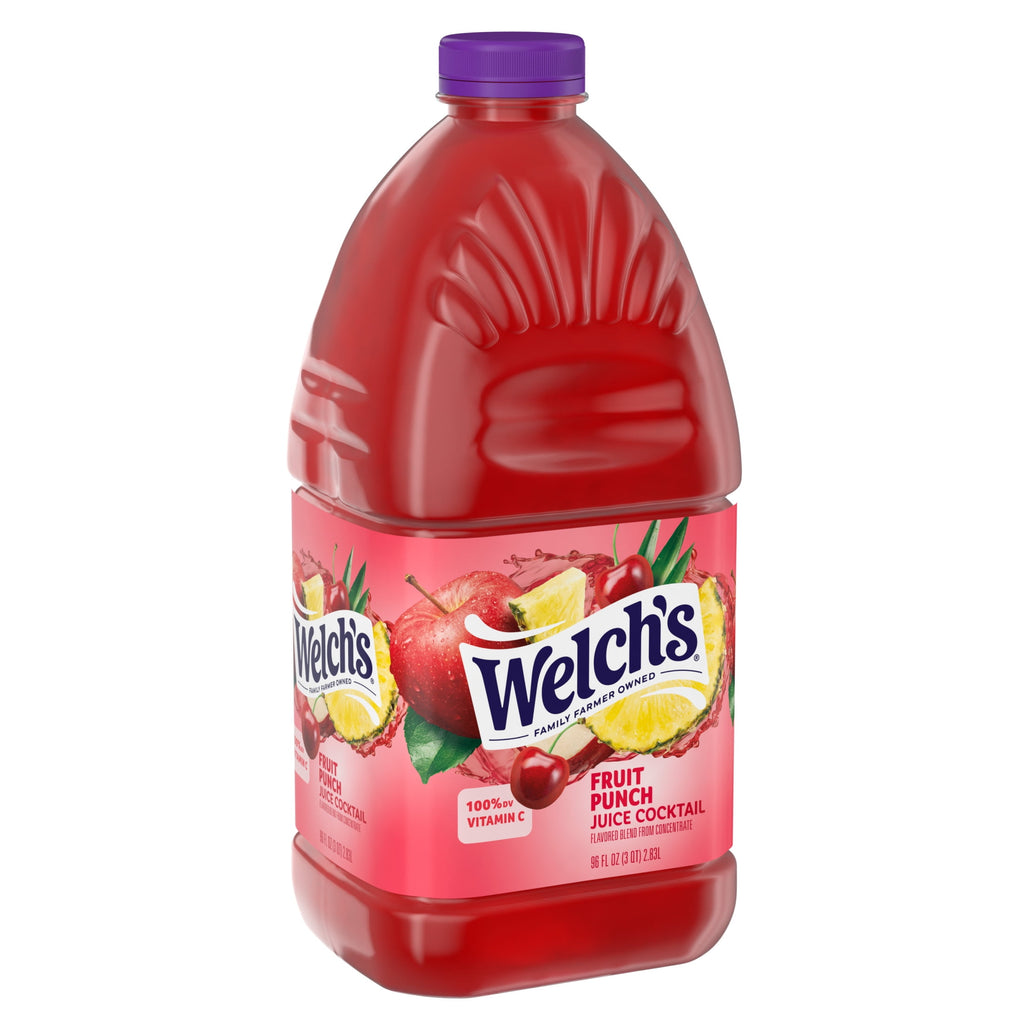 Welch's Fruit Punch Juice Cocktail Pulp-Free 96 fl oz Bottle