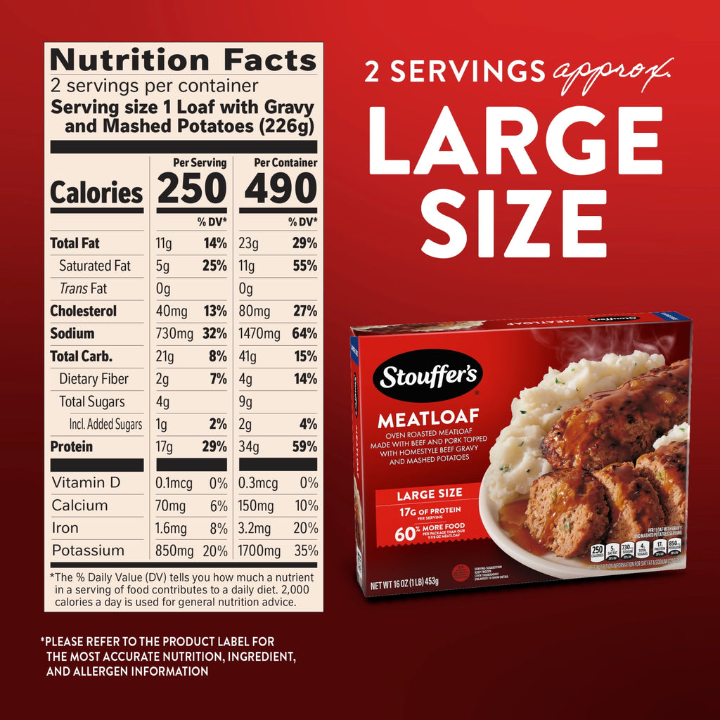 Stouffer's Meatloaf Frozen Dinner 16 Oz 2 Count