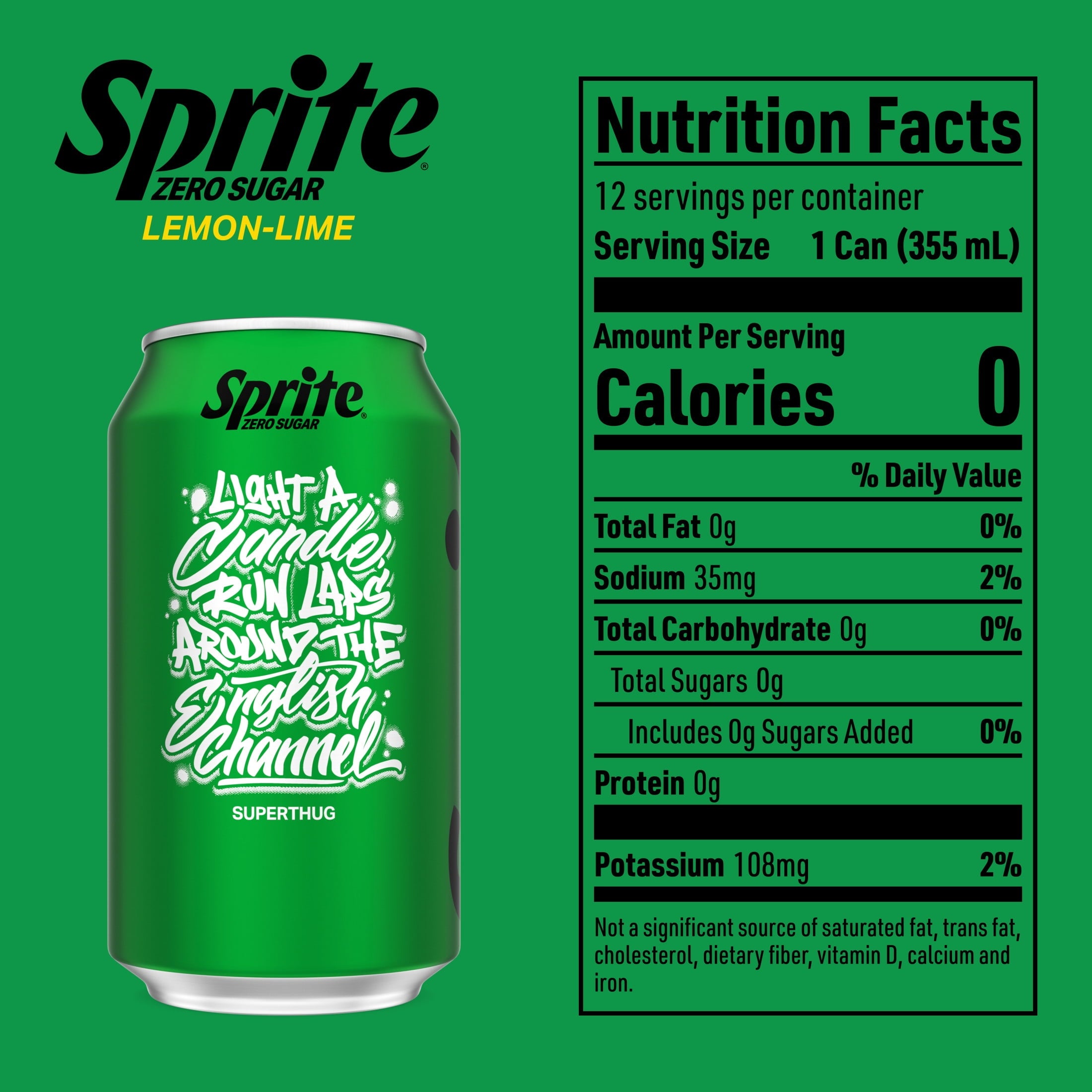 Sprite Zero Sugar Lemon-Lime Caffeine Free Soda Pop Fridge Pack Cans 12 Fl Oz 12 Pack