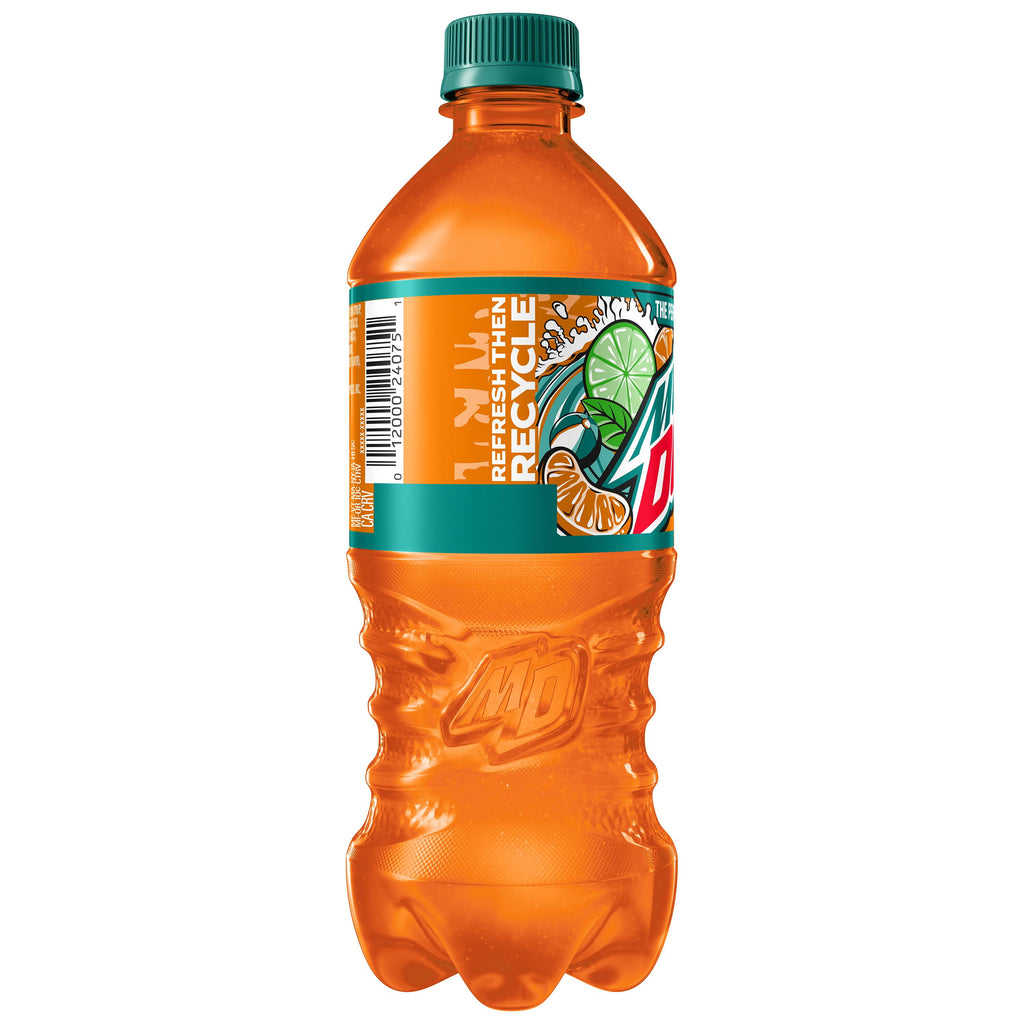 Mountain Dew Baja Blast Cabo Citrus Soda Pop Bottle 20 Fl Oz