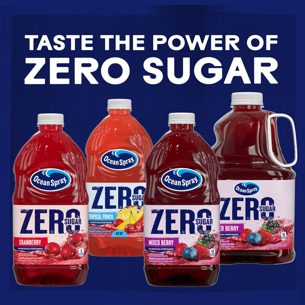 Ocean Spray Zero Sugar Cranberry Juice Drink 60 fl oz Bottle 6 Count