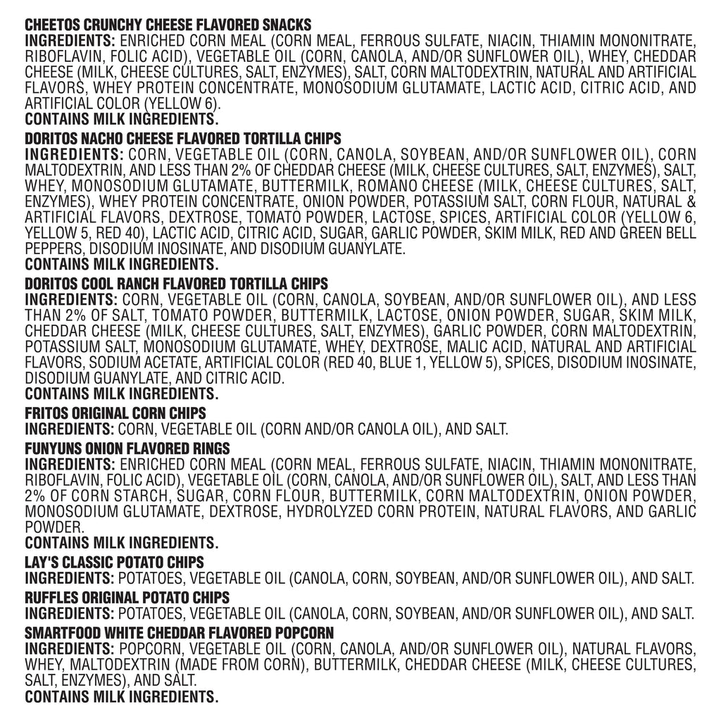 Frito Lay Classic Mix Chips Variety Pack 1 Oz 42 Count