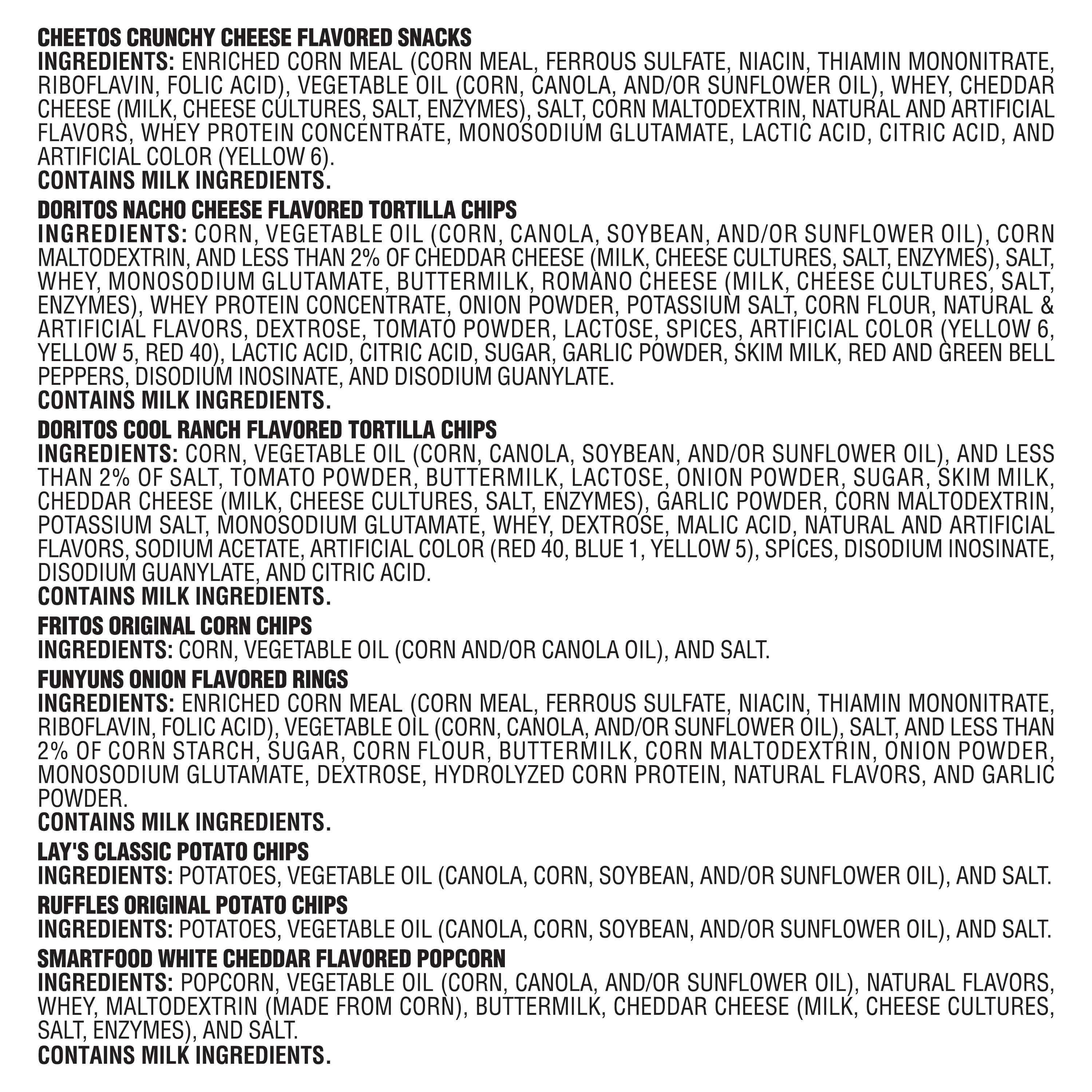 Frito Lay Classic Mix Chips Variety Pack 1 Oz 42 Count