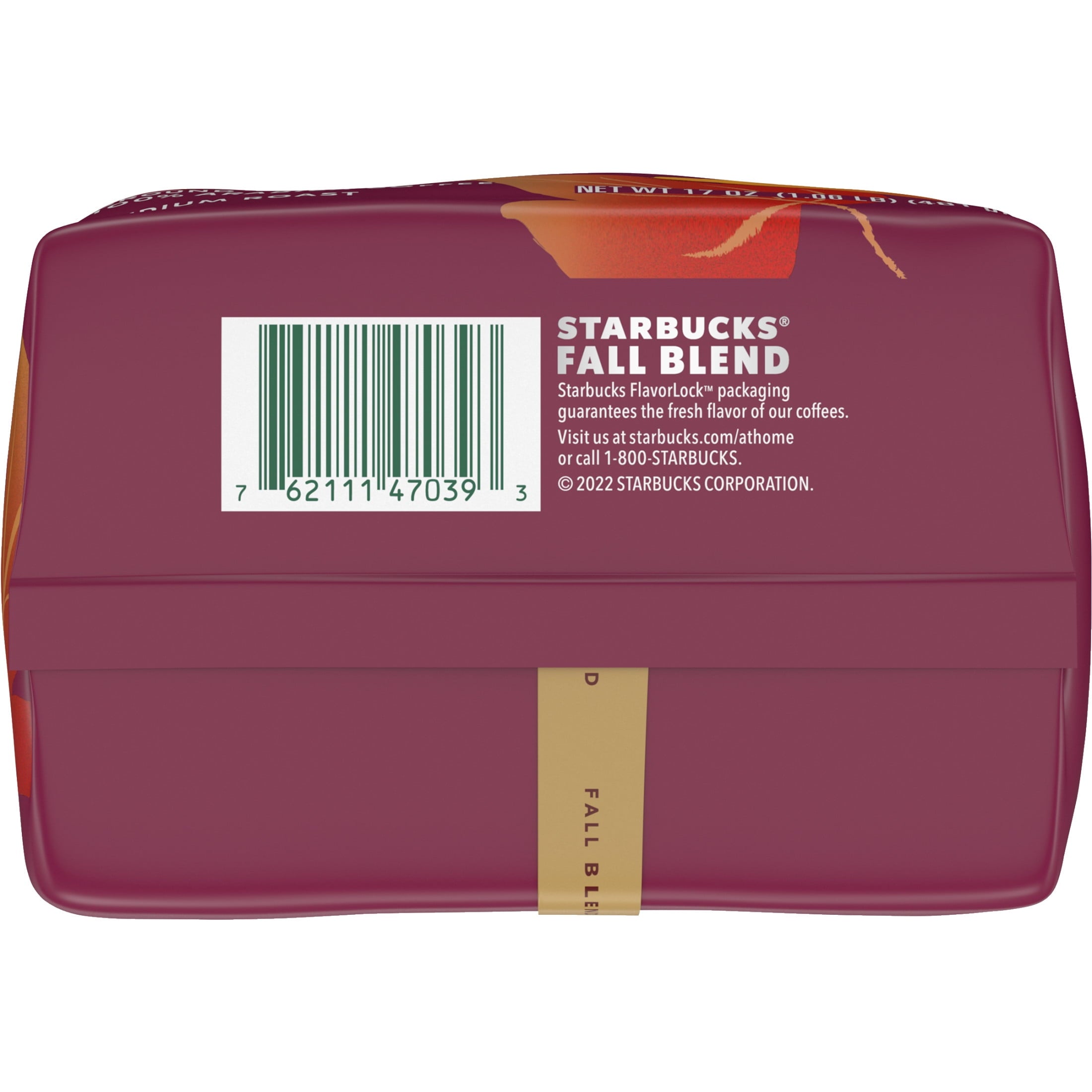 Starbucks Fall Blend Naturally Caffeinated Medium Roast Ground Coffee 17 oz Bag