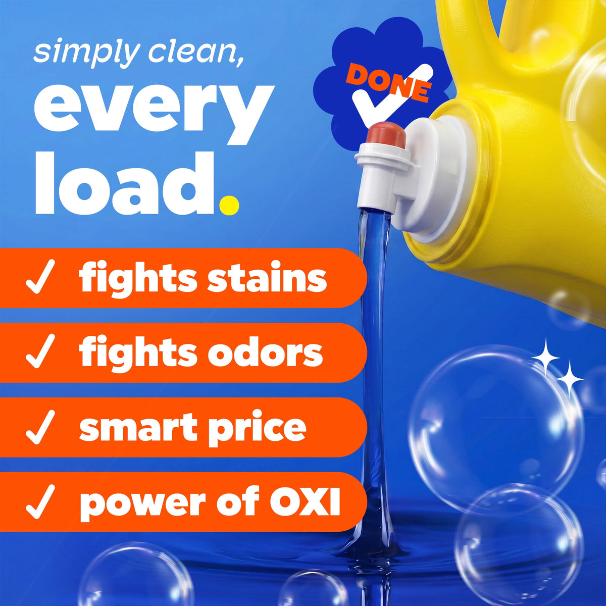 Tide Simply Oxi Boost + Ultra Stain Release Liquid Laundry Detergent Refreshing Breeze 129 fl oz 96 Loads