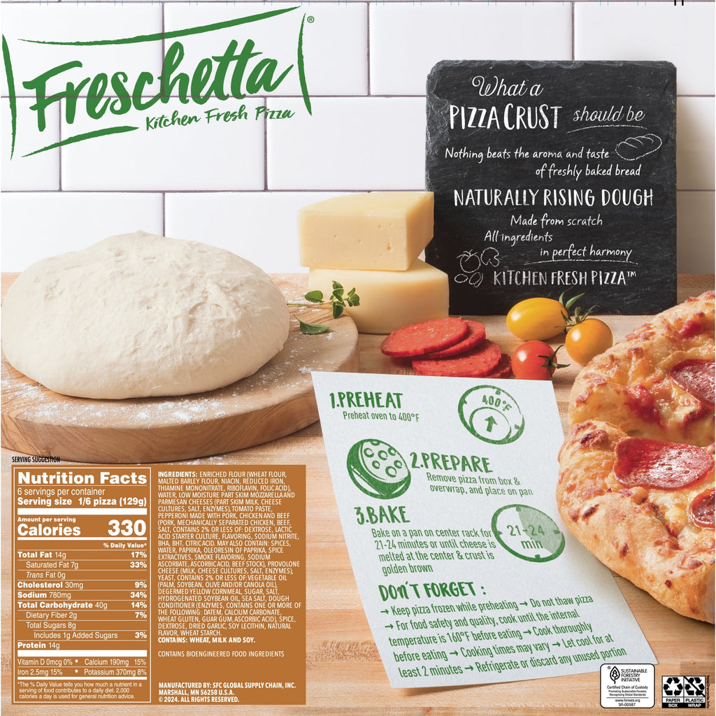 Freschetta Naturally Rising Crust Pepperoni Frozen Pizza 27.34 Oz