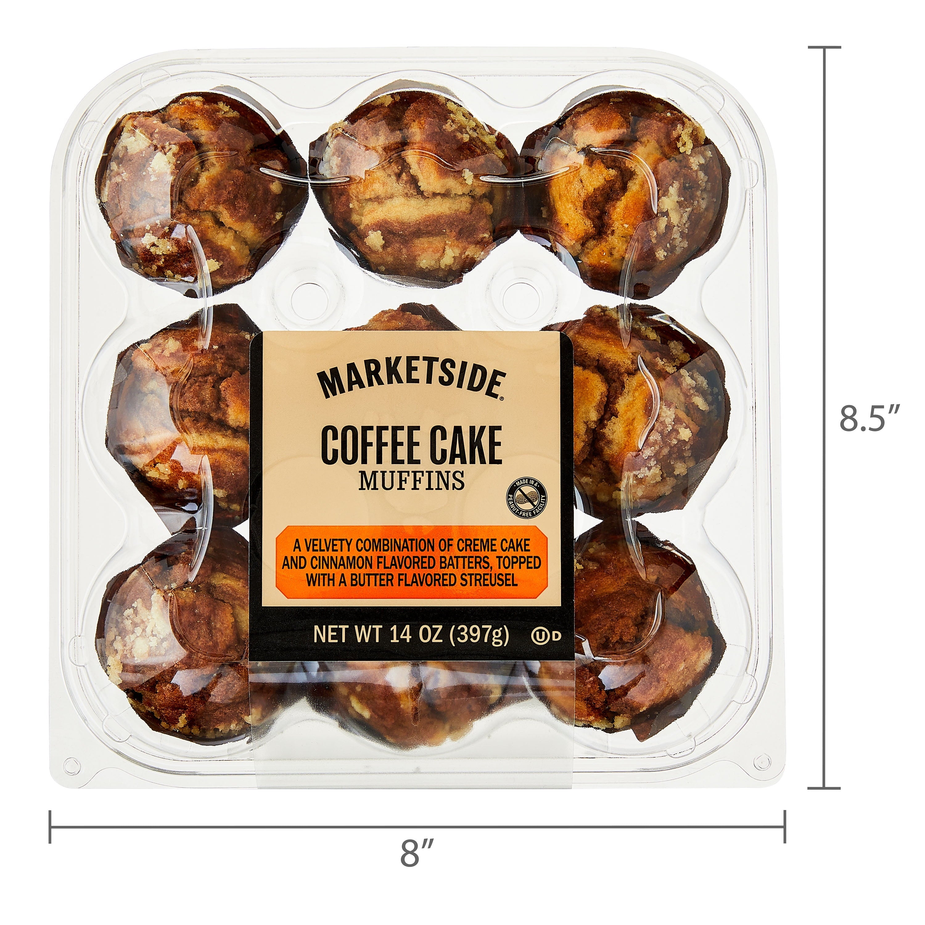 Coffee Cake Crumble Muffins 14 Oz 9 Count Marketside