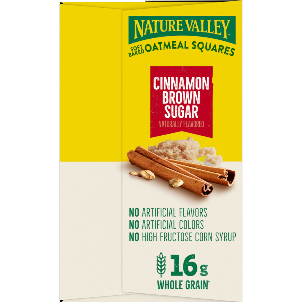 Soft Baked Oatmeal Squares Cinnamon Brown Sugar 14.88 Oz 12 Count Nature Valley