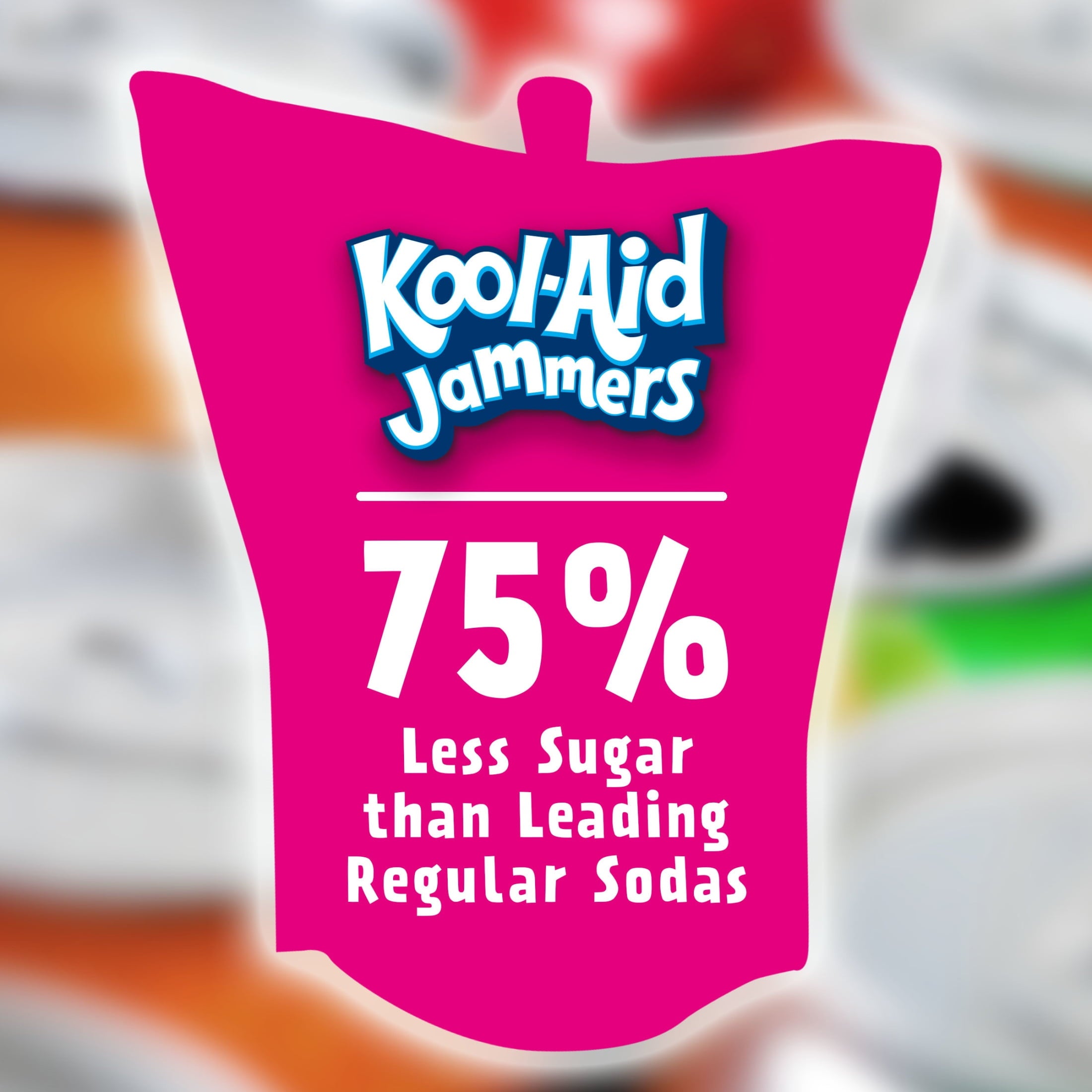 Kool-Aid Jammers Sharkleberry Fin Strawberry Orange Punch Drink Pouches 10 Count 6 fl oz