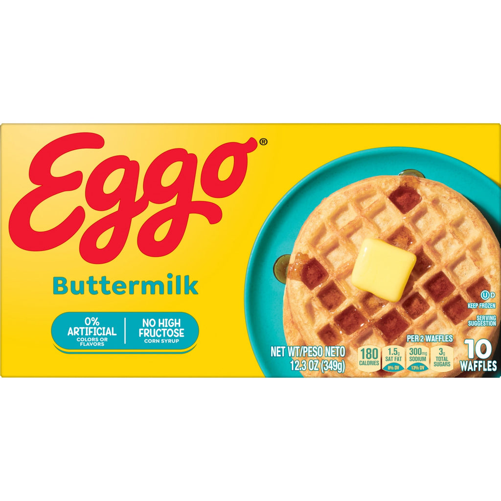 Eggo Buttermilk Waffles Frozen 12.3 Oz 10 Count