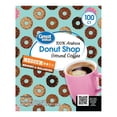 Great Value Donut Shop 100% Arabica Medium Roast Ground Coffee Pods 38.4 oz 100 Count