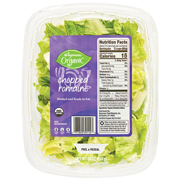 Wegmans Organic Chopped Romaine Family Pack 1 EA