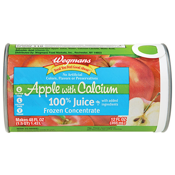 Wegmans Frozen Concentrate Apple with Calcium 100% Juice 48 Fl Oz