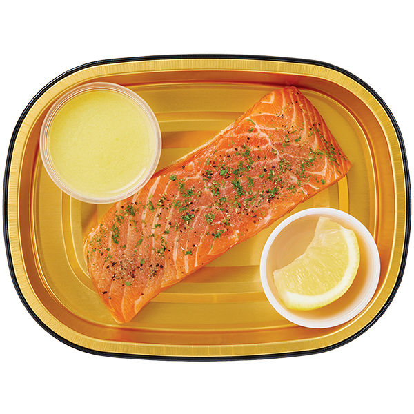 Wegmans Gold Pan Lemon Pepper Seasoned Salmon with Lemon Butter Sauce