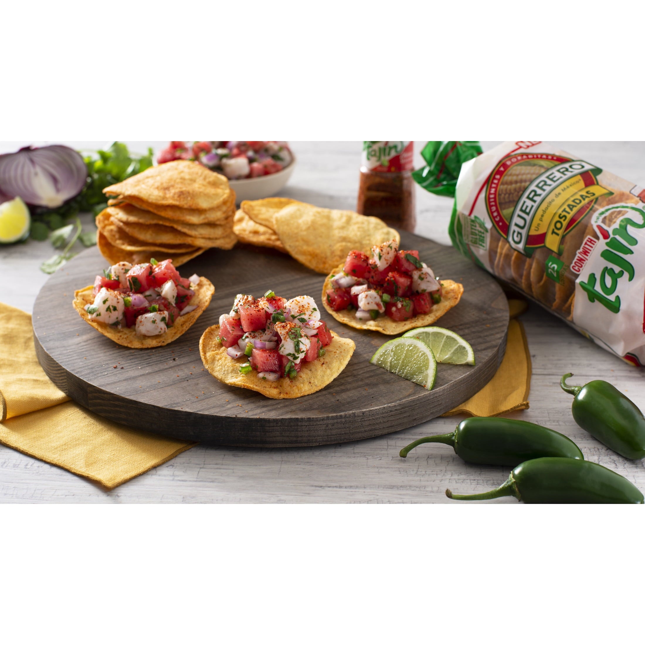 Yellow Tostadas Caseras 12.8 Oz 22 Count Guerrero